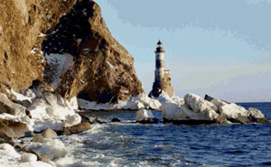 сахалин - остров, море .маяк - предпросмотр