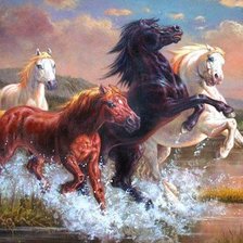 Схема вышивки «Табун»