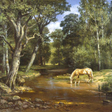 Схема вышивки «Лесная речка»