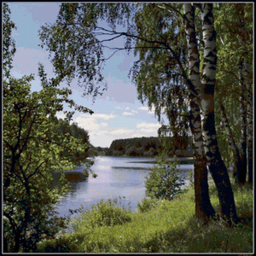 Природа - природа, пейзаж, лес, река - предпросмотр