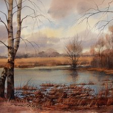 Схема вышивки «поздняя осень»