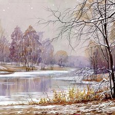 Схема вышивки «первый снег»