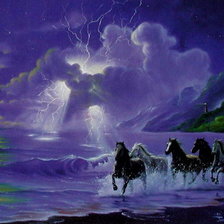 Схема вышивки «грозовые кони»