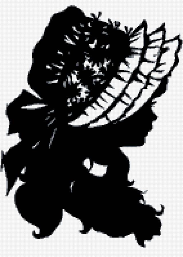 силуэт - женщина, силуэт, монохром - предпросмотр