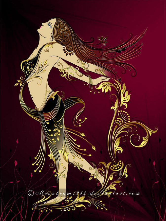 Фантазии Barnali Bagchi. - женский образ - оригинал