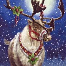 Схема вышивки «олень»