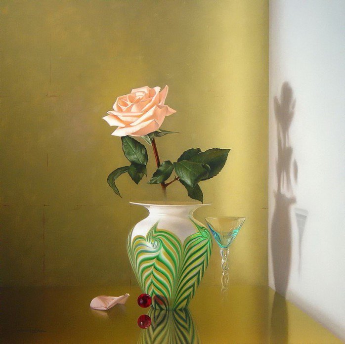 роза - цветок, цветы, ролзы, роза, живопись, тени, натюрморт - оригинал