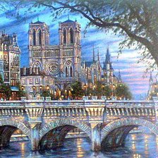 Схема вышивки «мост»