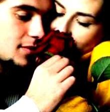 Схема вышивки «Двое с розой»