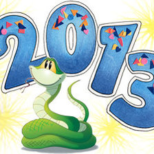 Схема вышивки «2013-год змеи»