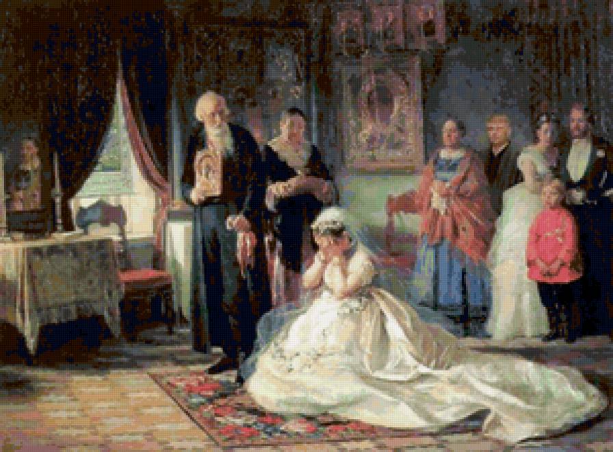 слёзы невесты - картина - предпросмотр