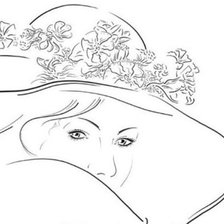 Схема вышивки «дама»