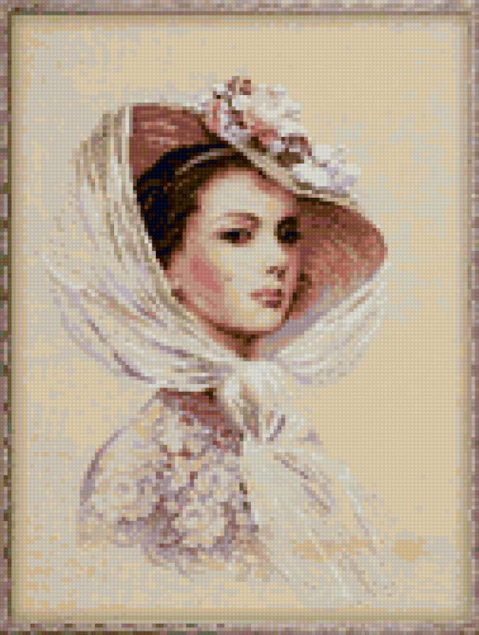 Дама в шляпе - люди - предпросмотр