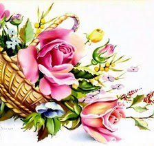 Схема вышивки «корзинка с цветами»