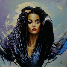 Схема вышивки «девушка»