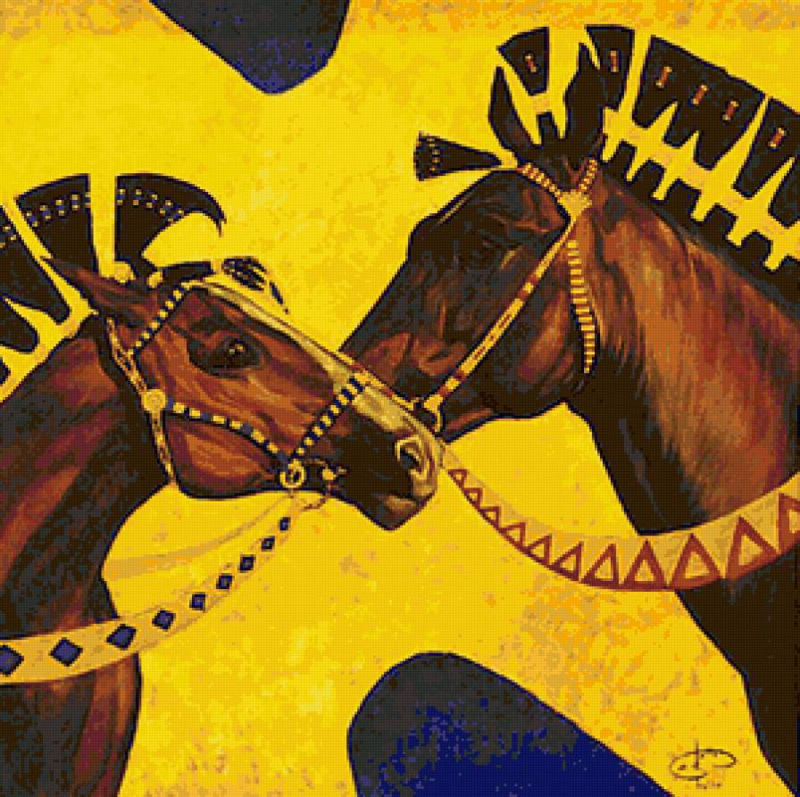 №69131 - животые, пара, лошадь, конь - предпросмотр