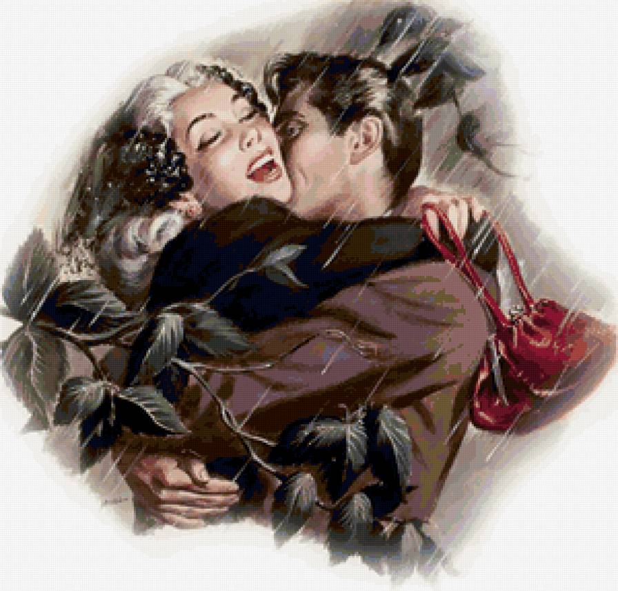 №69161 - он и она, ретро, пара, любовь - предпросмотр