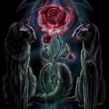 Схема вышивки «Кошки»