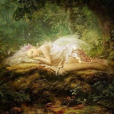 Схема вышивки «спащяя в лесу»