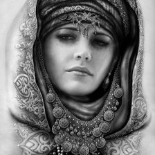 Схема вышивки «красавица»