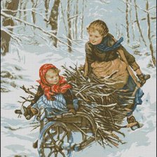 Схема вышивки «зима»