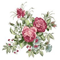 Схема вышивки «пионы»