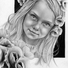 Схема вышивки «девочка с маками»