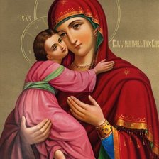 Схема вышивки «Икона божией матери»