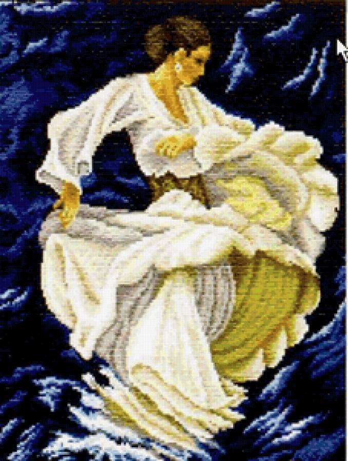 девушка в танце - девушка, танец, красота, море - предпросмотр