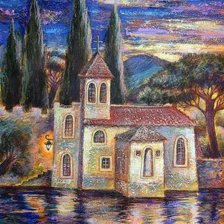 Схема вышивки «"старий храм", худ. Вітановська Р.»