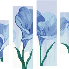 Схема вышивки «триптих "каллы"»