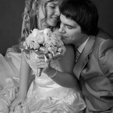 Схема вышивки «свадьба черно белое»