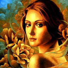 Схема вышивки «она»