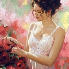 Схема вышивки «пионы»