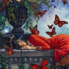 Схема вышивки «Принцесса и бабочки»