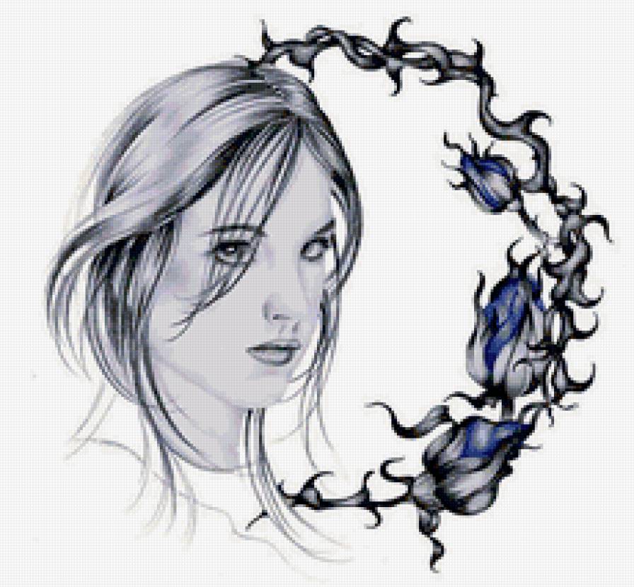 Девушка и цветы - цветы, девушка, красота - предпросмотр