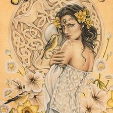 Схема вышивки «Дева и птицы»