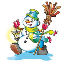 Схема вышивки «снеговичек»