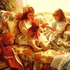 Схема вышивки «Игра в куклы»