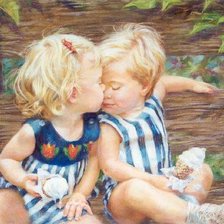 Схема вышивки «Поцелуй»