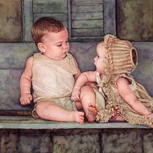 Схема вышивки «Знакомство»