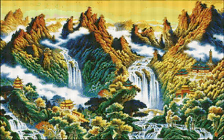 Горы - природа, гора, восток, красота, пейзаж - предпросмотр