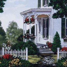 Схема вышивки «Усадьба»