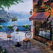 Схема вышивки «Уютное кафе»