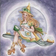Схема вышивки «Ведьмочка»