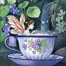 Схема вышивки «Купание цветочной феи»