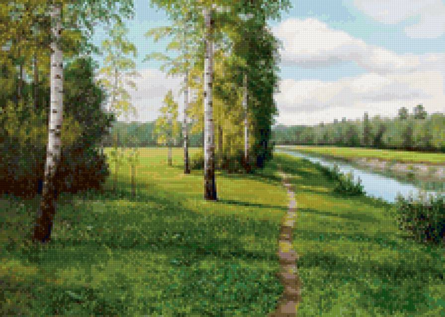 Тишина - береза, красота, лето, пейзаж, природа - предпросмотр