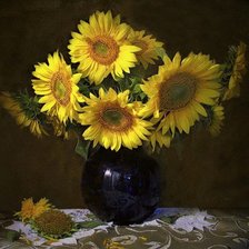 Схема вышивки «подсолнухи»