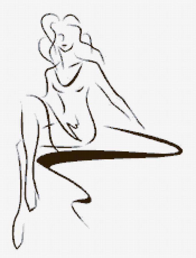 Силует - черное и белое, линии, силует - предпросмотр