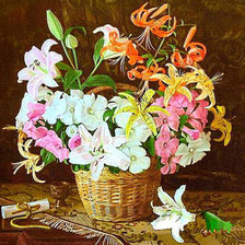 Схема вышивки «цветы»